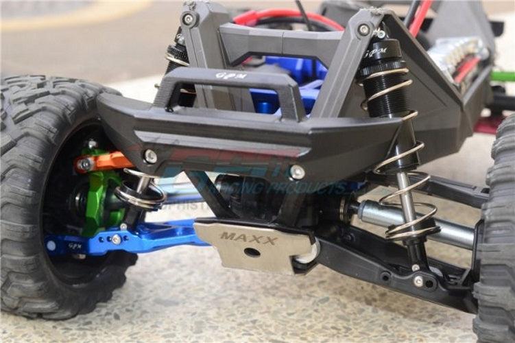 Gpm Racing TXMS330F-BK Aluminum Front Bumper Black Traxxas Maxx