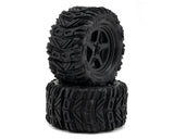 UpGrade UPG-10004 RC Low-Pro BELTED Dirt Claw 2.8" Pre-Mounted All-Terrain Tires w/5-Star Wheels (2) (17mm/14mm/12mm Hex)