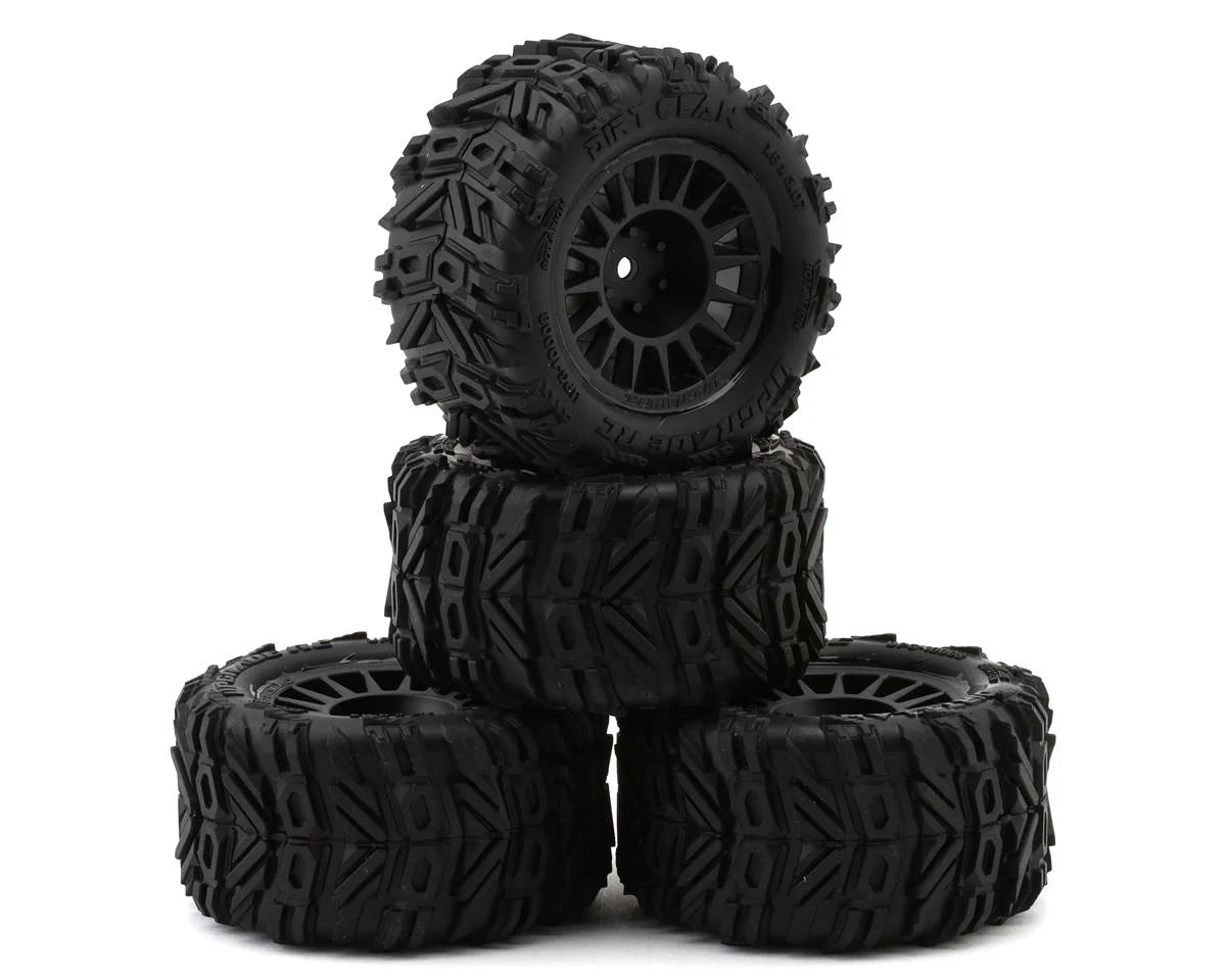 UpGrade UPG-10008 RC Dirt Claw Pre-Mounted BELTED Tires for ARRMA® Granite Grom™ (4)