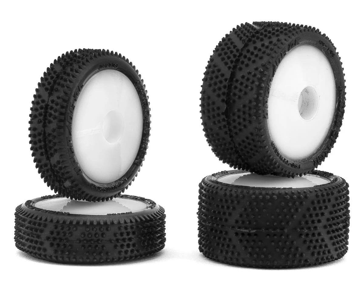UpGrade RC UPG-10011 Micro Spiker Pre-Mounted Front and Rear Carpet Tires for Losi® Micro-B (White)