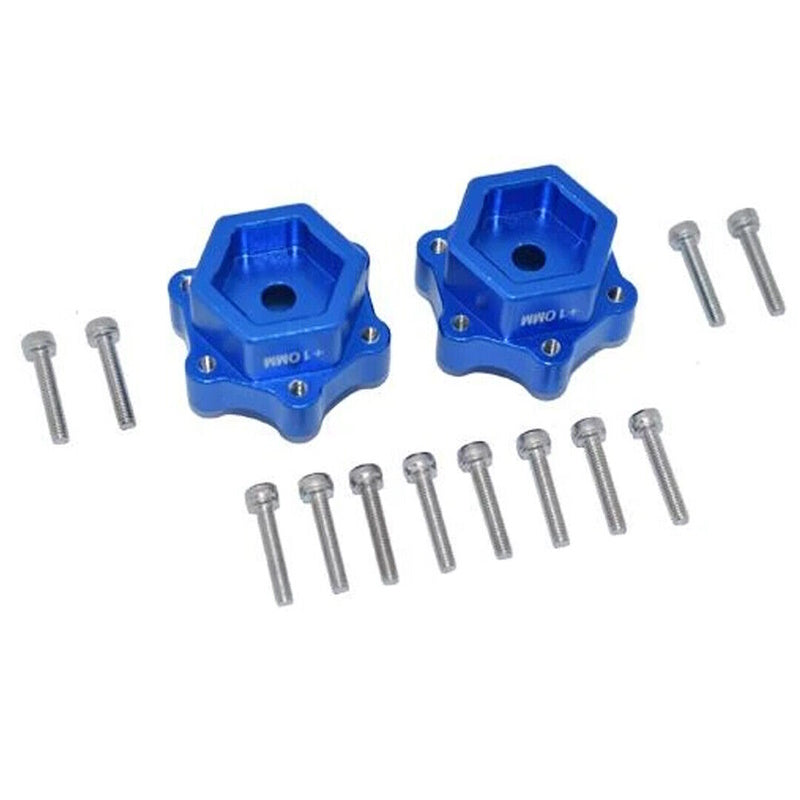 GPM Racing LMT010W/+10-B Hex Adapters Converter +10mm Blue, Losi 1/8 LMT 4WD