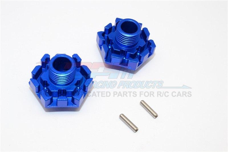 GPM ALUMINUM WHEEL HEX CLAW (0MM) TRAXXAS XO-01 SUPERCAR BLUE