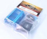 Yeah Racing Heat Sink w/Twin Tornado High Speed Fans Sets Blue For 1/8 Motors
