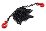Yeah Racing 1/10 RC Rock Crawler Accessory 96cm Long Chain and Hook Set Black