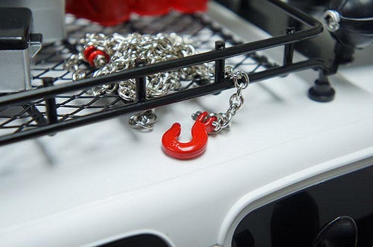Yeah Racing 1/10 RC Rock Crawler Accessory 96cm Long Chain and Hook Set Black
