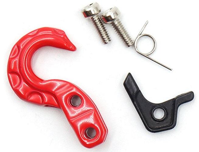 Yeah Racing YA-0573RD Scale Spring Loaded Metal Hook Red 1/10 Rock Crawler