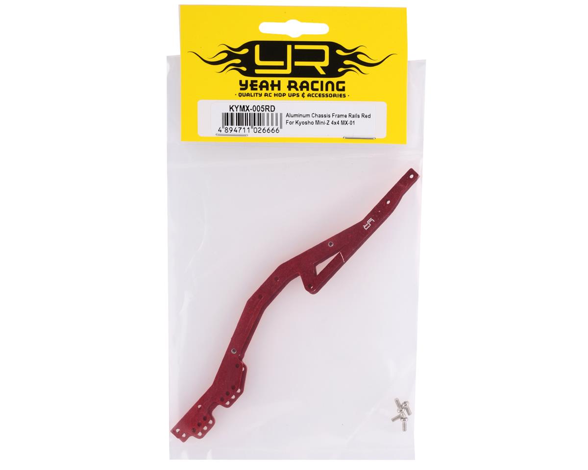 Yeah Racing KYMX-005RD Kyosho MX-01 Mini-Z Aluminum Chassis Rails (Red) (2)