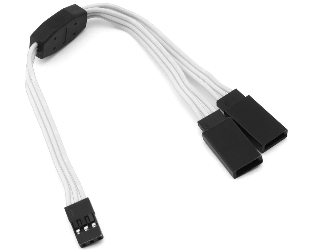 Yeah Racing YEA-WPT-0154WT 60-Core Y-Harness High Current Servo Extension Lead (White) (JR/Futaba Plug) (150mm)