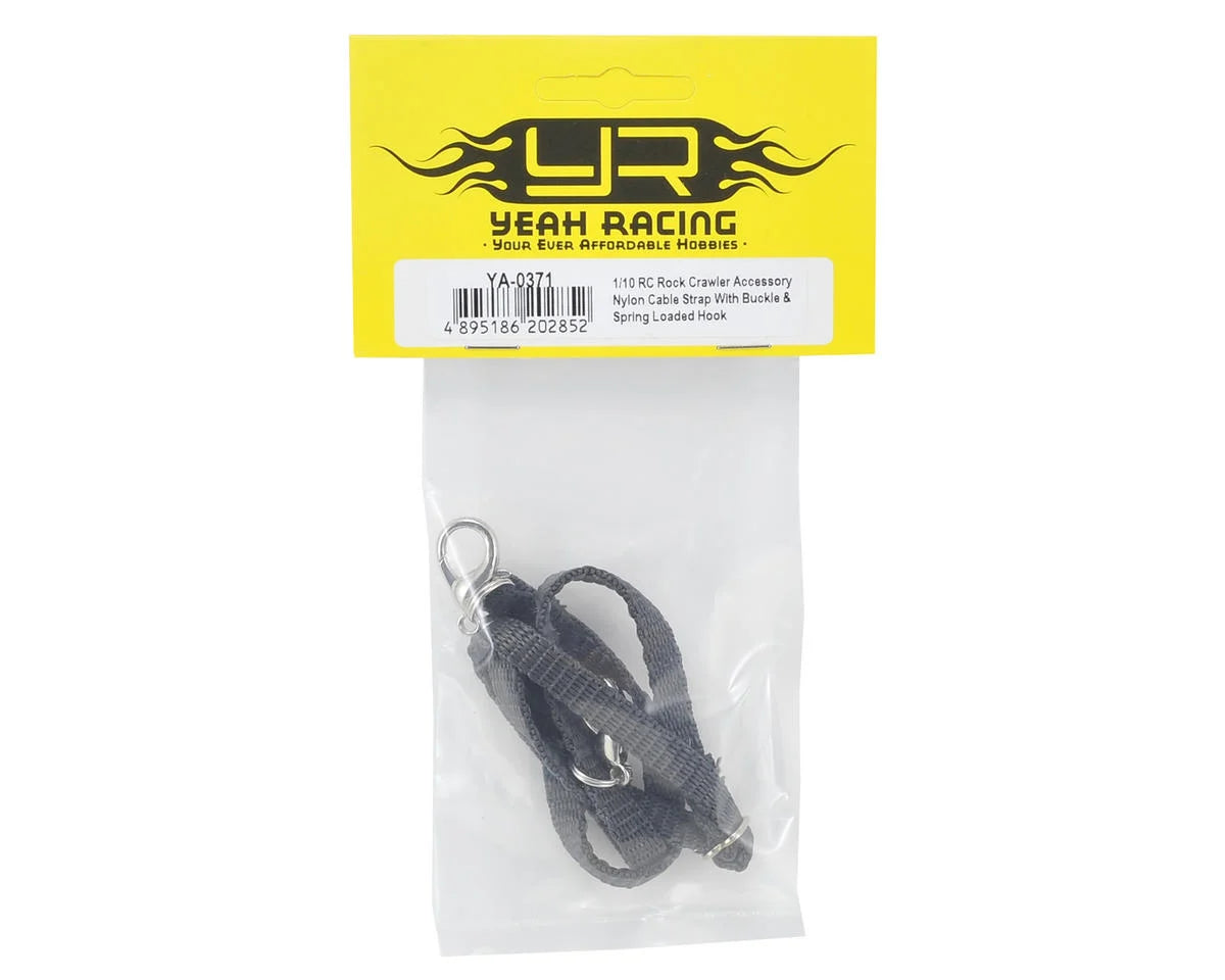 Yeah Racing YA-0371 1/10 Crawler Scale Nylon Cable Strap Accessory w/Buckle & Hook