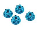 Yeah Racing 4mm Aluminum Serrated Wheel Lock Nut (4) (Black)