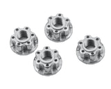 Yeah Racing 4mm Aluminum Serrated Wheel Lock Nut (4) (Black)