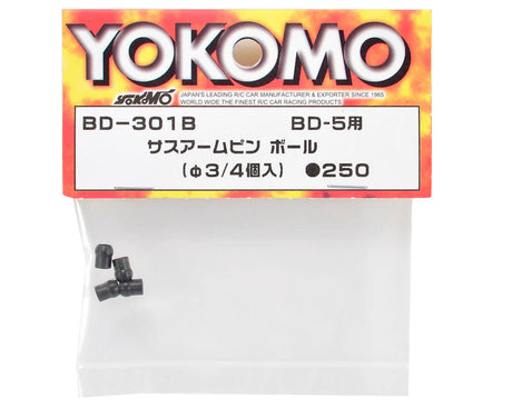 Yokomo YOKBD-301BA Bola de pasador del brazo de suspensión de 3 mm (4)