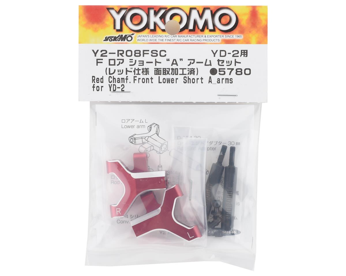 Yokomo Y2-R08FSCA YD-2 Aluminum Front Lower Short A Arm Set (Red)