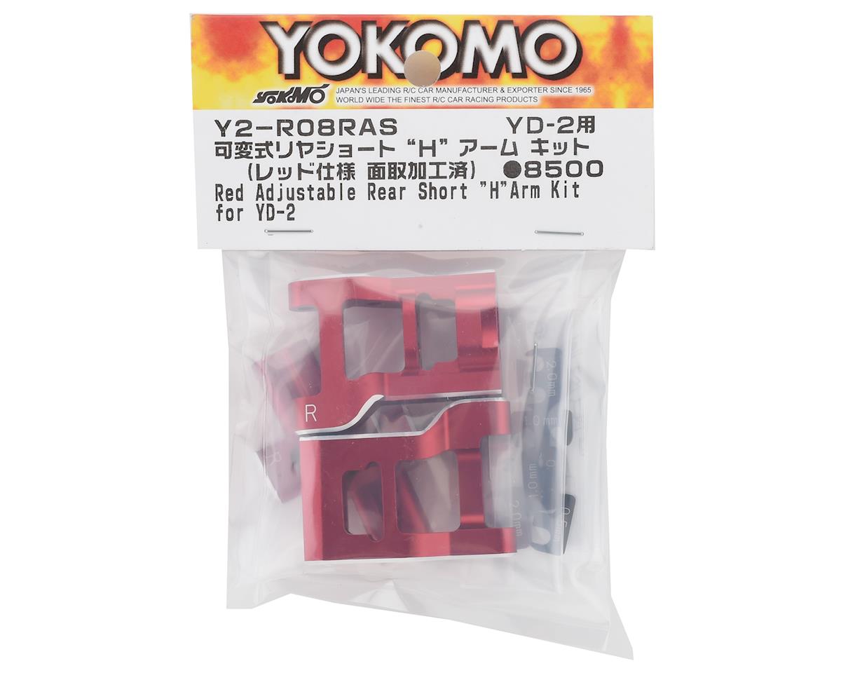Yokomo Y2-R08RASA YD-2 Aluminum Adjustable Rear Short H Arm Kit (Red)