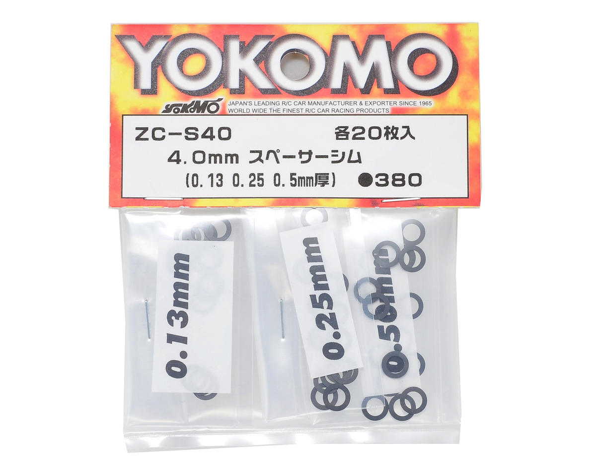 Yokomo ZC-S40A Juego de cuñas espaciadoras de 4 mm