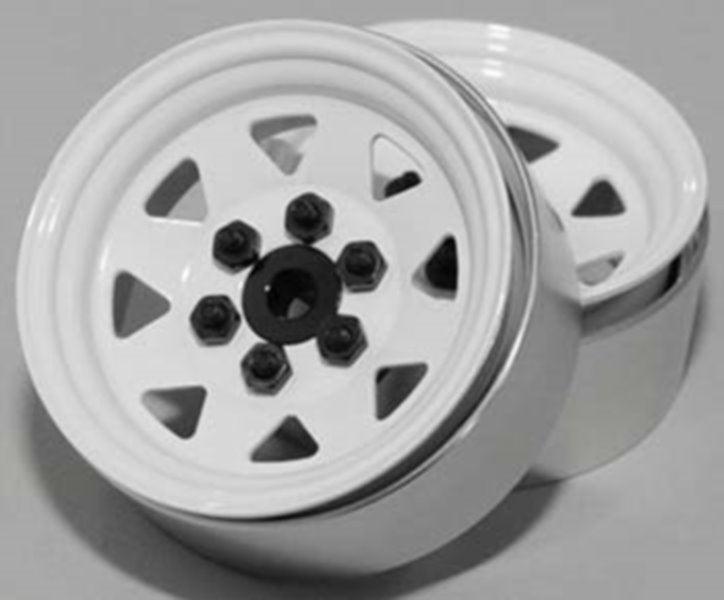 RC4WD Z-W0128 6 Lug Wagon 1.9 Steel Stamped Beadlock Wheels White