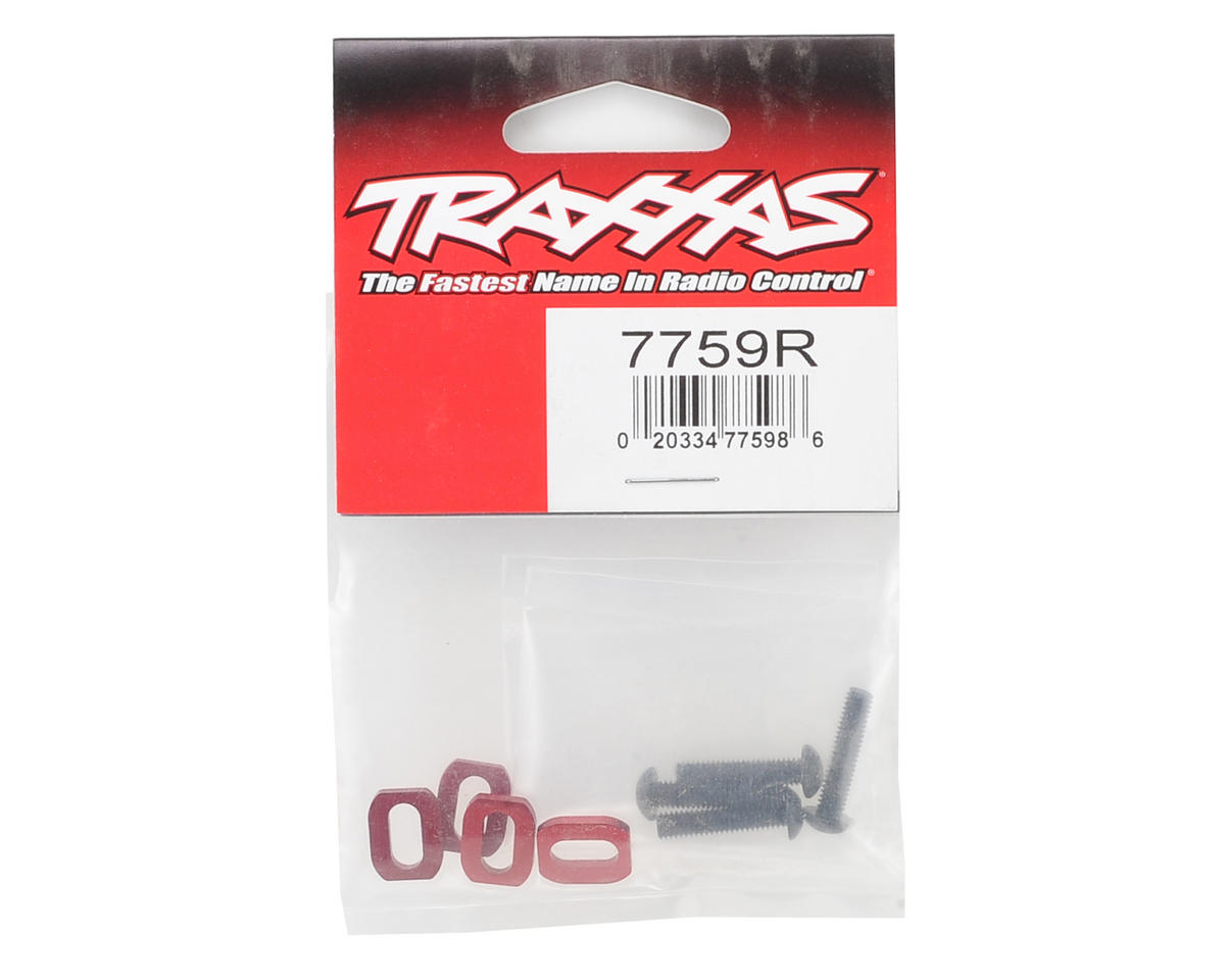 Traxxas 7759R X-Maxx Motor Mount Washer Red (4)