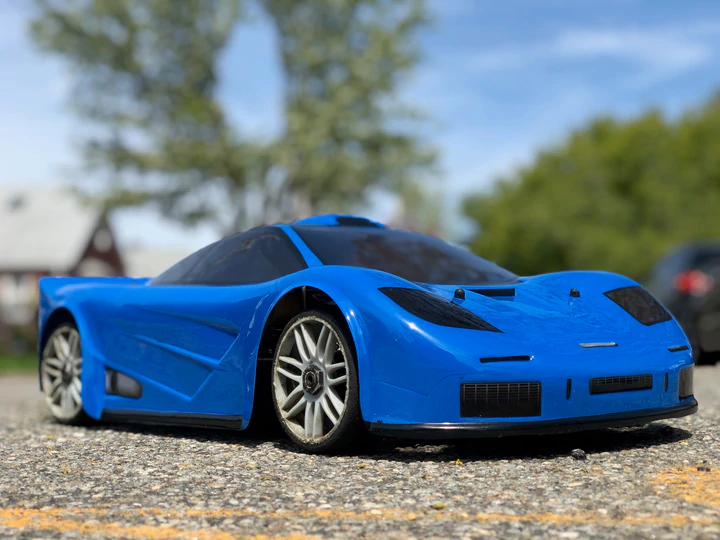 DELTA PLASTIK 7500 MCLAREN GTR 1 1/8 SCALE GT2 360MM RC CAR BODY