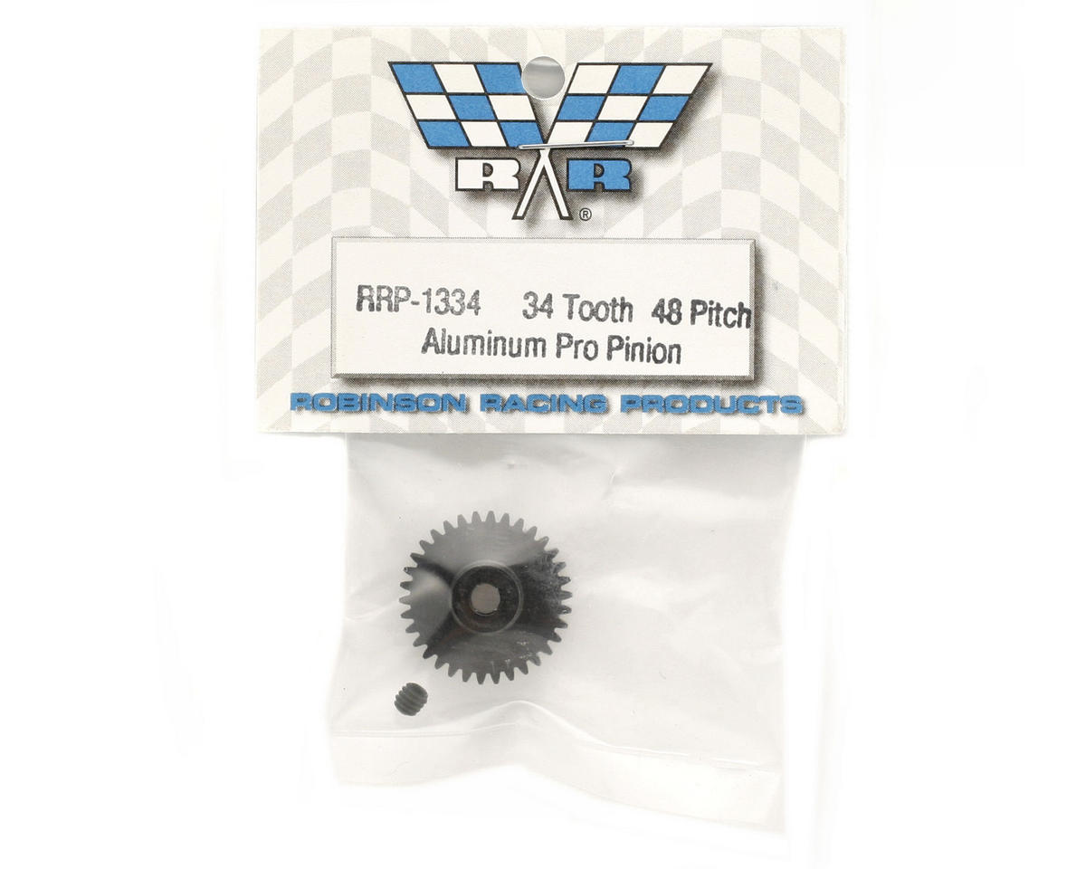 Engranaje de piñón Robinson Racing "Aluminum Pro" 48P (diámetro de 3,17 mm) (34T)