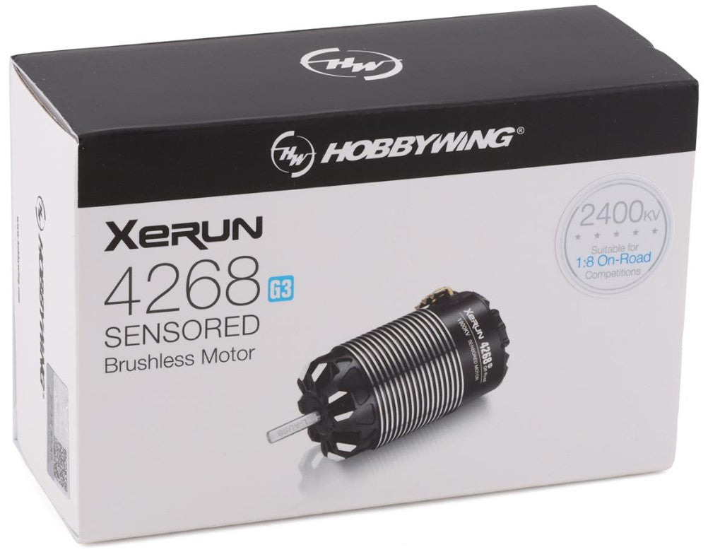Hobbywing 30401910 Xerun 4268SD G3 Motor sin escobillas con sensor de escala 1/8 (2400 kV)