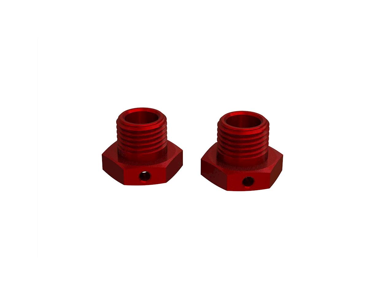Arrma ARA311035 6S BLX 17mm Aluminum Wheel Hex (Red) (2)