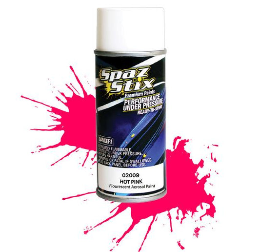 Spaz Stix 02009 Pintura en aerosol fluorescente rosa fuerte, lata de 3.5 oz