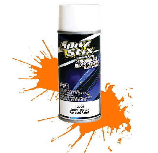 Spaz Stix 12909 Solid Orange Aerosol Paint, 3.5oz Can