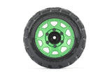 Neumáticos JETKO 2702CGMSGNB2 1/10 ST 2.8 EX-King Cobra montados en verde