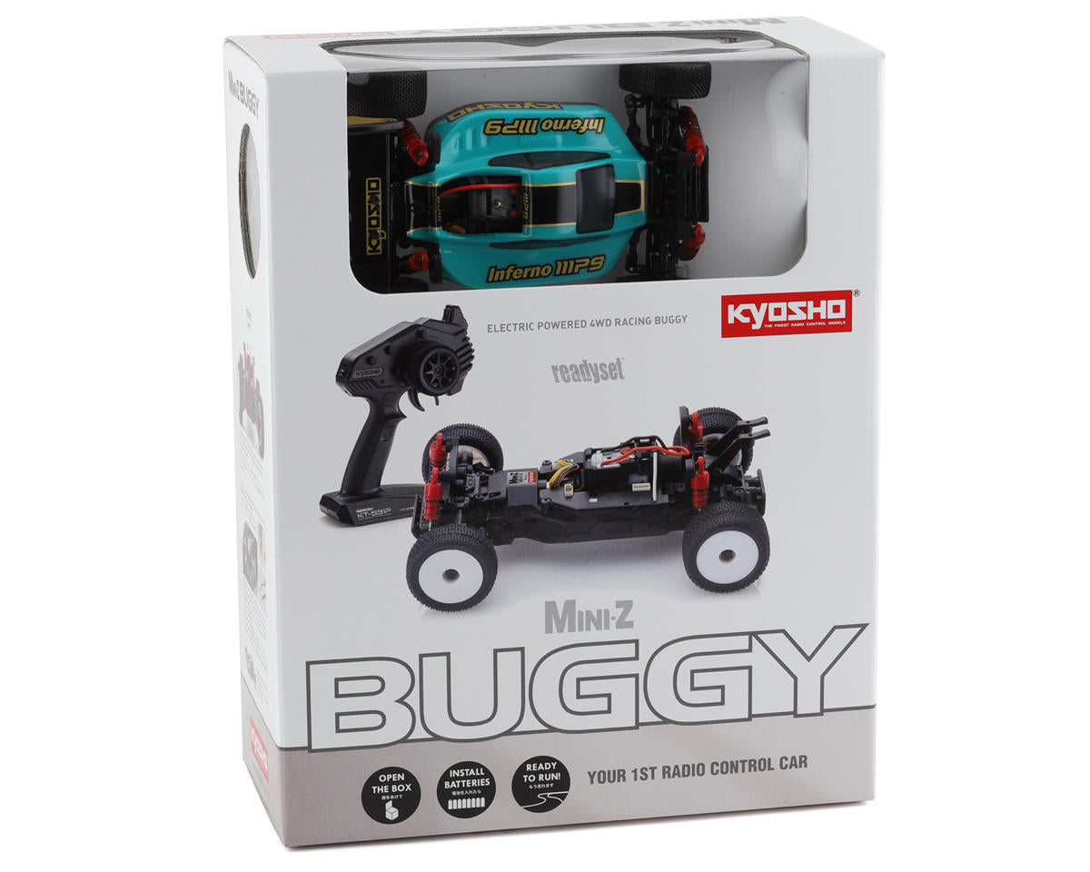 Kyosho MB-010 Mini-Z Inferno MP9 4WD Micro Buggy Readyset (Verde/Negro) con 2,4 GHz