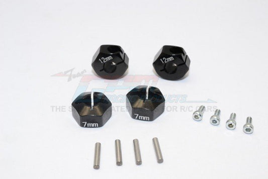 GPM GT010/12X7MM TRAXXAS 4WD GT4 TEC 2.0 Aluminum Hex Adapters 7mm Thick 12pc se