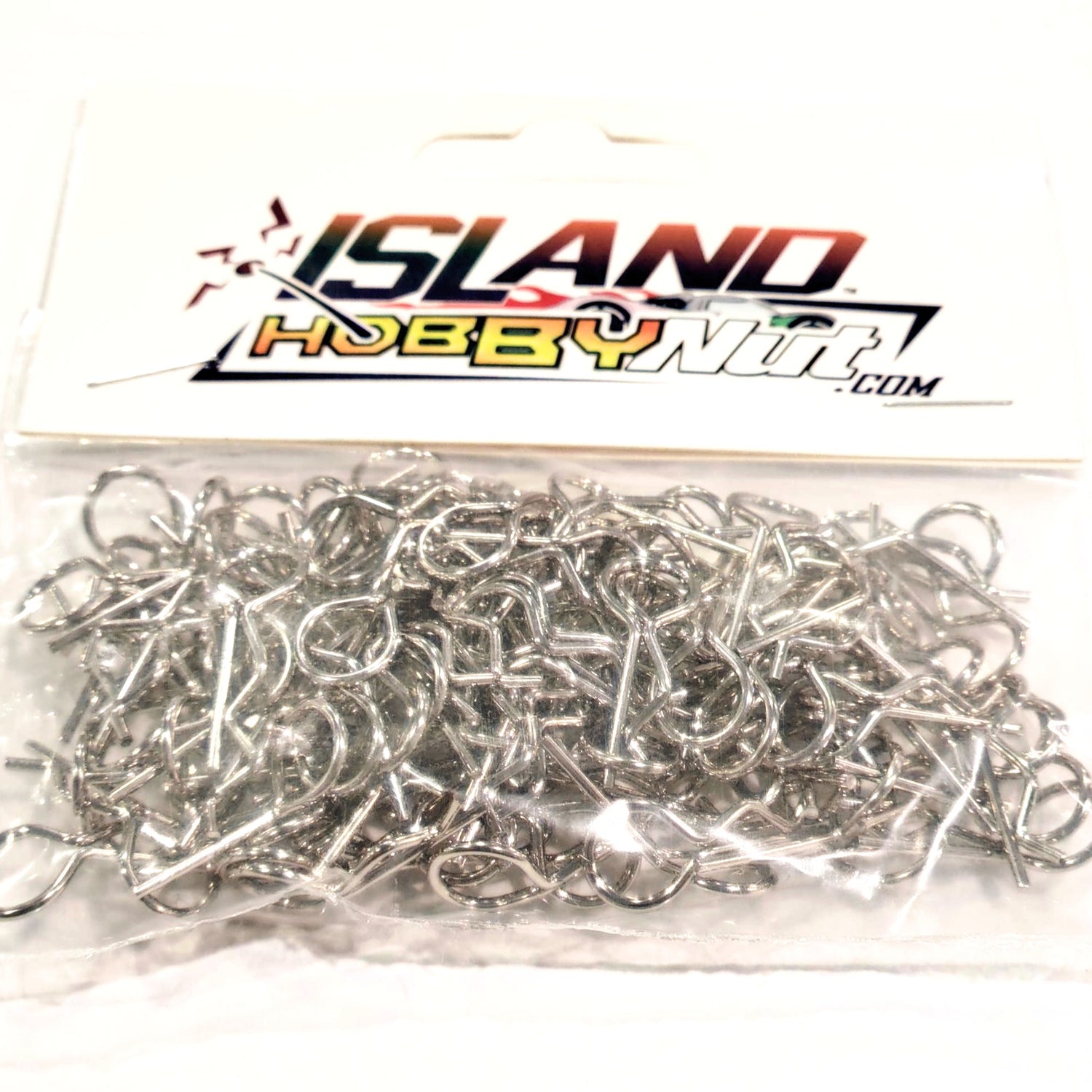 IslandHobbyNut 1/10 SCALE STEEL BODYS PINS (50) PACK CHROME