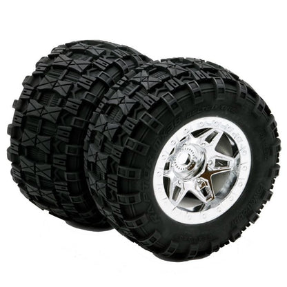 POWERHOBBY PHT2372-CR 1/8 Raptor 3.8” Belted All Terrain Tires 17MM Mounted Ch