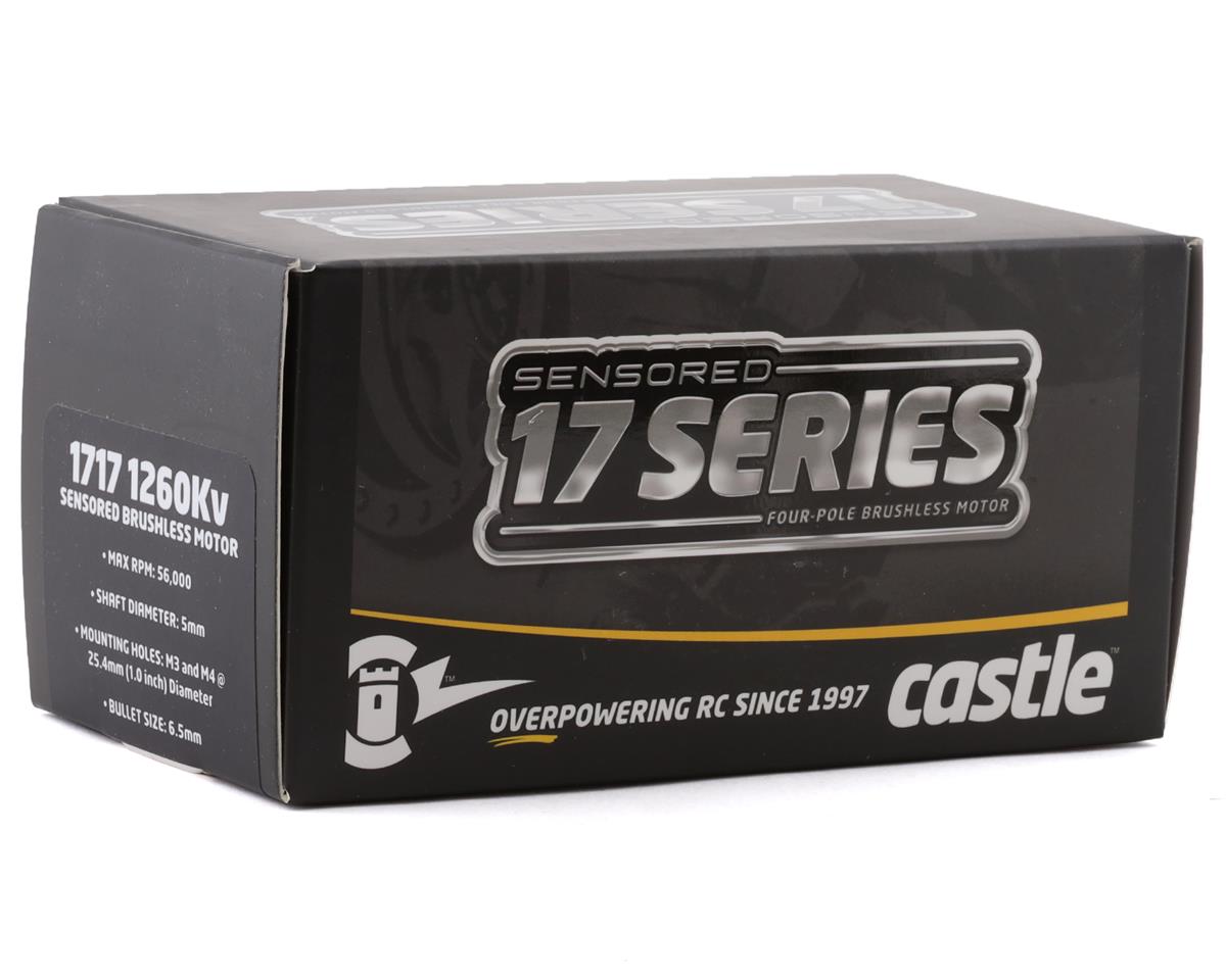 Castle Creations 060-0082-00 1717 Motor sin escobillas de 4 polos con sensor (1260 Kv)