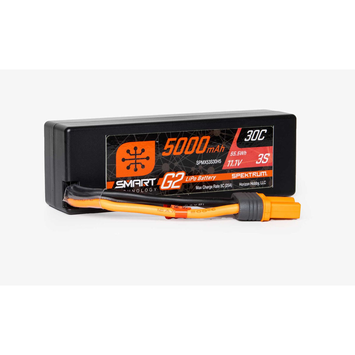 Batería Spektrum RC 3S Smart G2 LiPo 30C (11,1 V/5000 mAh) con conector IC5