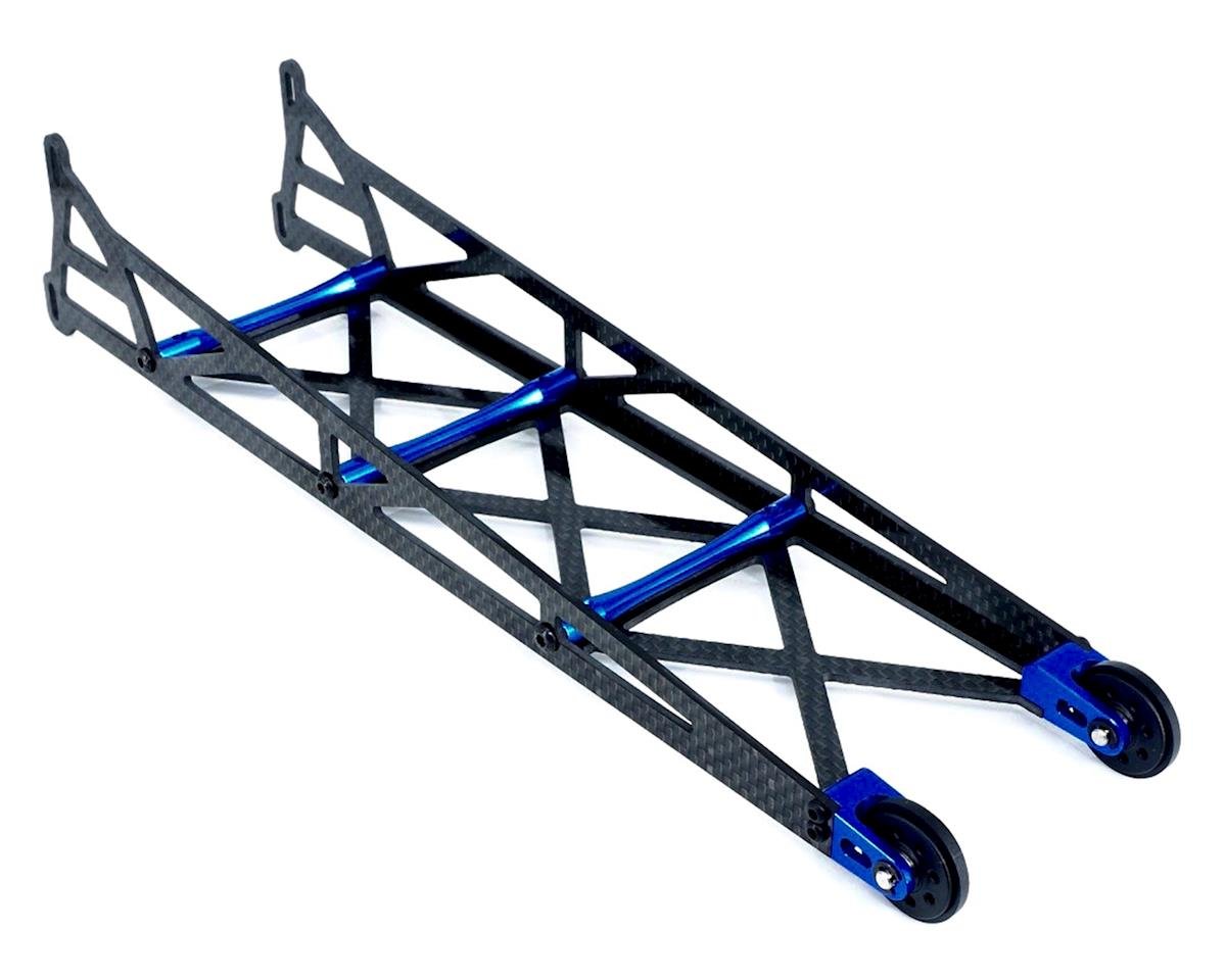 DragRace Concepts 390-0002 Barra deslizante con ruedas de 10" con ruedas de plástico (azul)