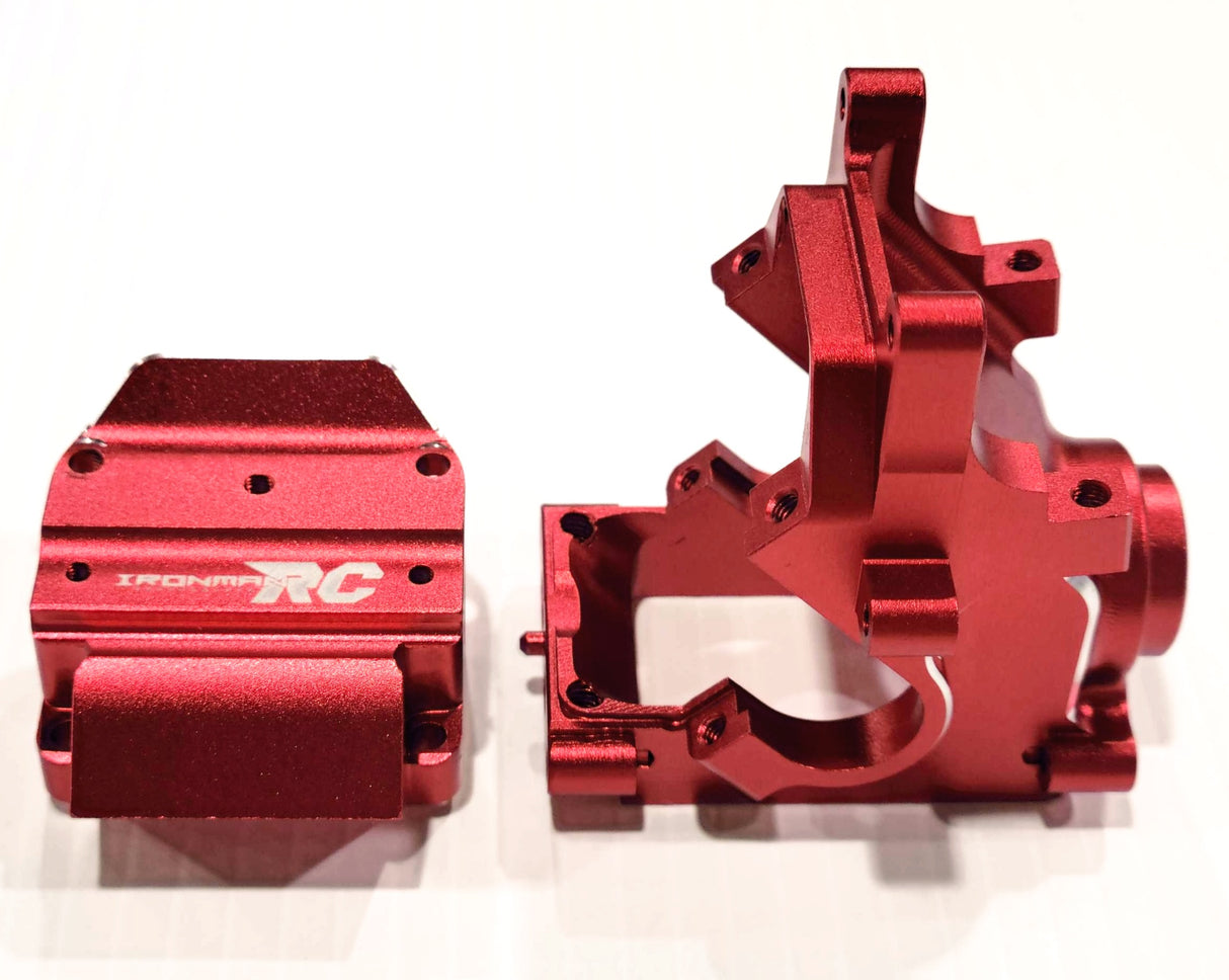 Boîtier de différentiel en aluminium rouge IRonManRc avec couverture pour toutes les voitures Arrma 6s