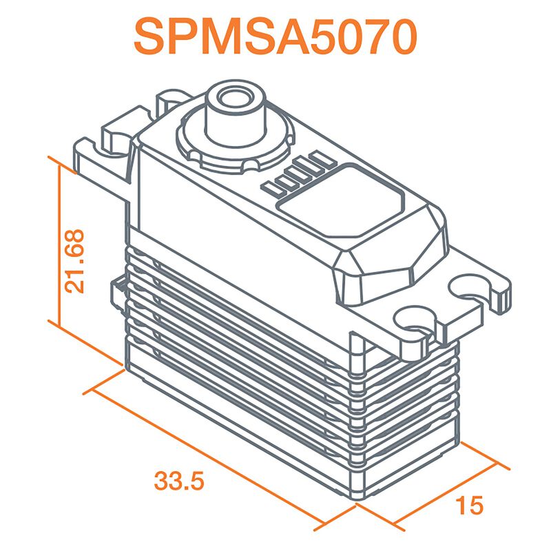 SPEKTRUM SPMSA5070 Mini Digital HV Engranaje de metal sin escobillas de alta velocidad y alto par A