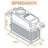SPEKTRUM SPMSA5070 Mini engrenage métallique sans balais numérique HV à couple élevé et grande vitesse A