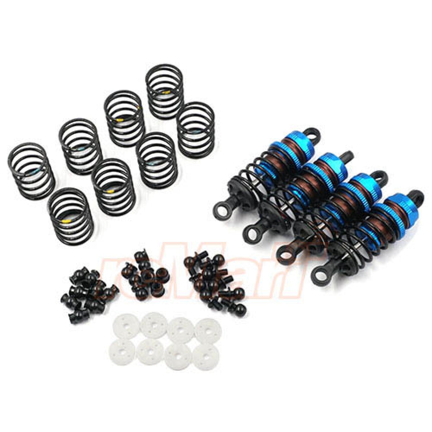 Ouais RACING 0055BU ensemble d'amortisseurs en aluminium BIG BORE GO 55MM 4 pièces pour 1/10 RC TOURING