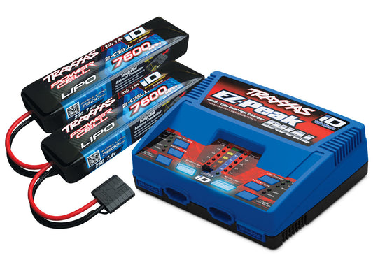 Traxxas 2991 EZ-Peak 2S "Completer Pack" Cargador de batería dual multiquímico con