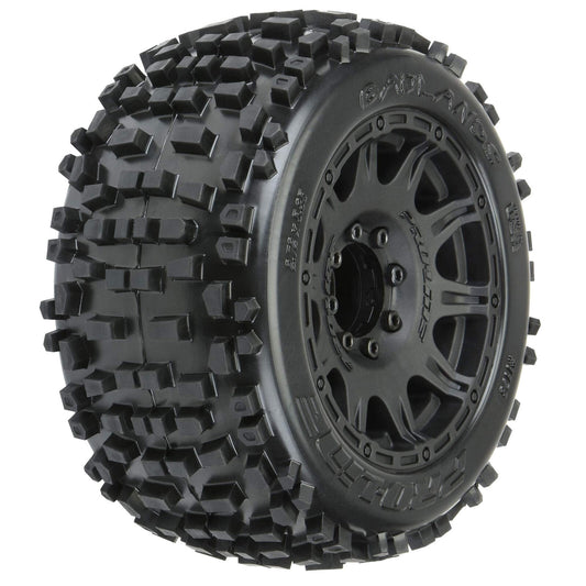PROLINE PRO117810 Badlands 3.8" All Terrain MT Tires, Raid Black Mounted 8x32 17