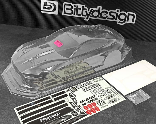 Bittydesign M-550 1/10 Pro No Prep Street Eliminator Drag Racing Body (transparente)