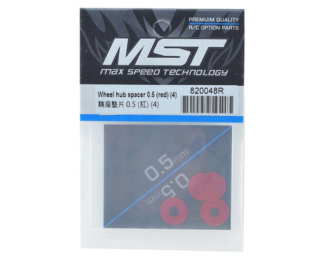 MST MXS-820048R Espaciador de cubo de rueda 0,5 (rojo) (4)