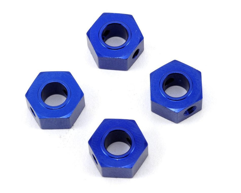 Traxxas 6869 Adaptador de rueda hexagonal de aluminio de 12 mm (azul) (4)