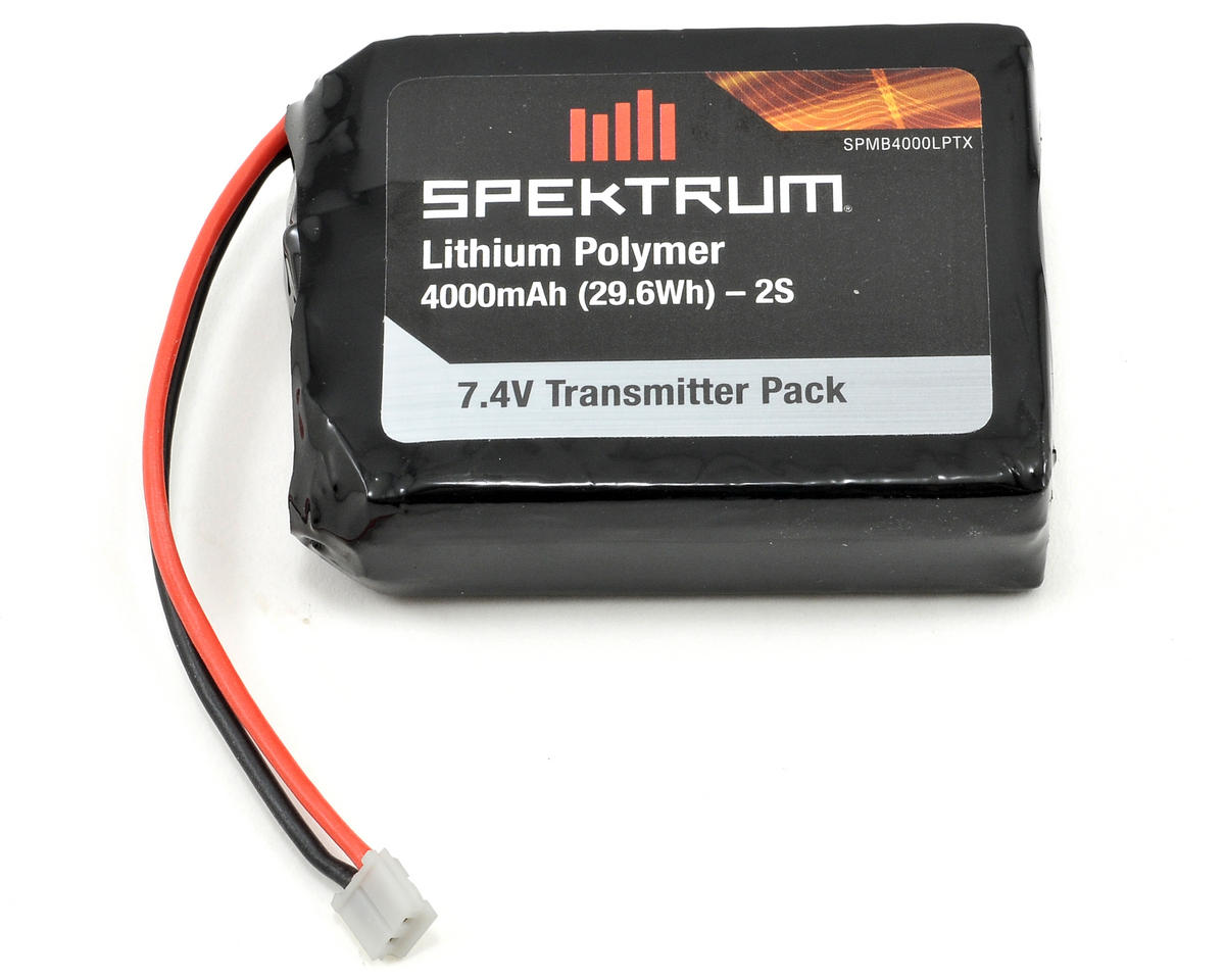 Batterie pour émetteur Spektrum RC DX8 2S LiPo (7,4 V/4 000 mAh)