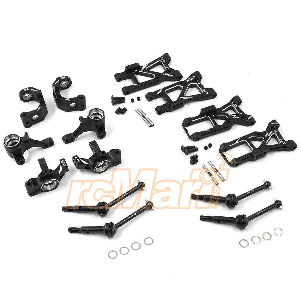 KIT DE CONVERSION ESSENTIEL EN ALUMINIUM YEAHRACING POUR TRAXXAS FORD GT 4 TEC 2.0 NOIR