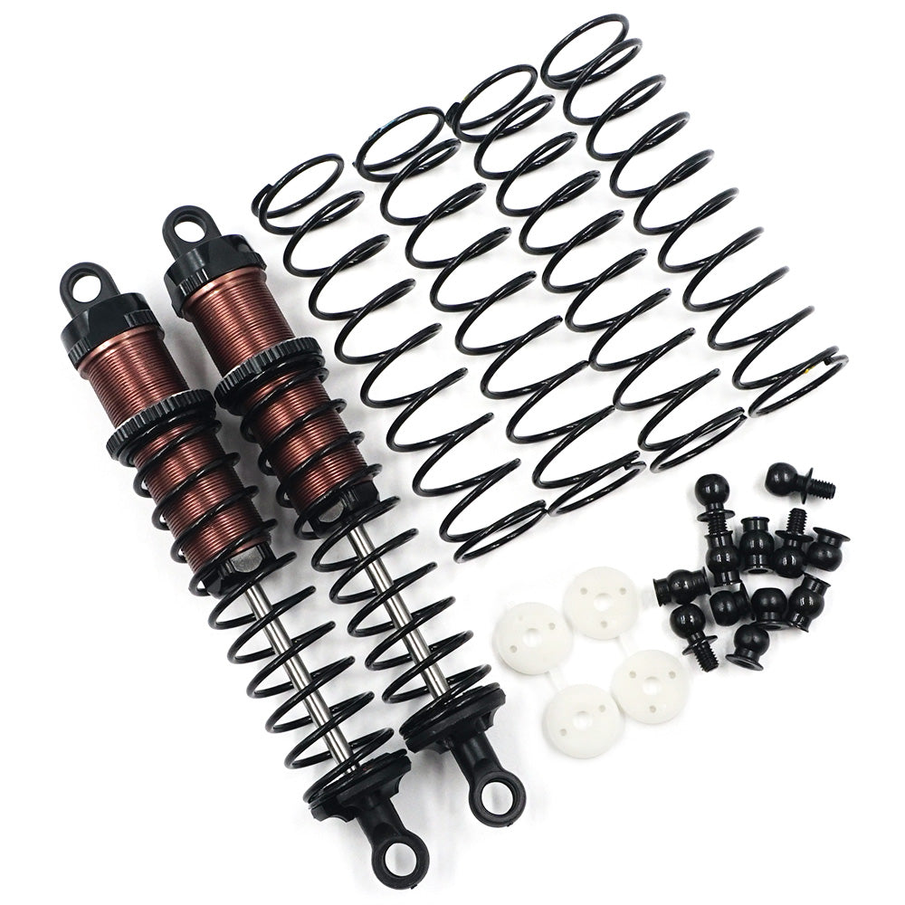 YEAH RACING BBG-0100BK ALUMINUM BIG BORE GO 100mm DAMPER 2PC FOR 1/10 RC OFFROAD CAR BLACK