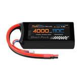 Batterie Lipo Powerhobby 2S 7.4V 4000mah 110C-220C pour course de dragsters courtes