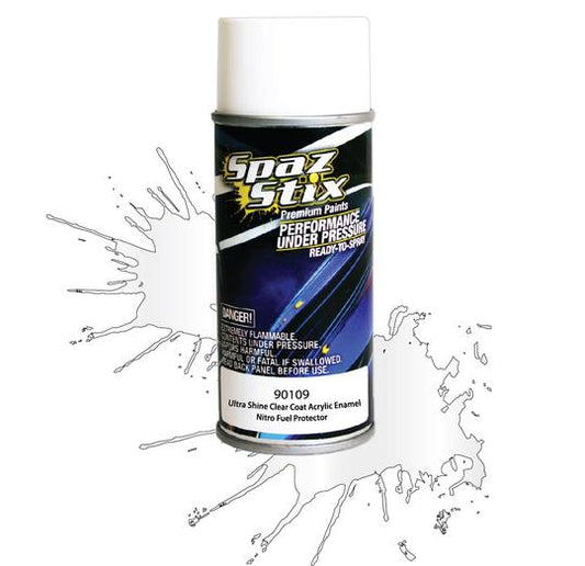 Spaz Stix 90109 Ultra Shine Clear Acrylic Enamel, Aerosol, 3.5 oz