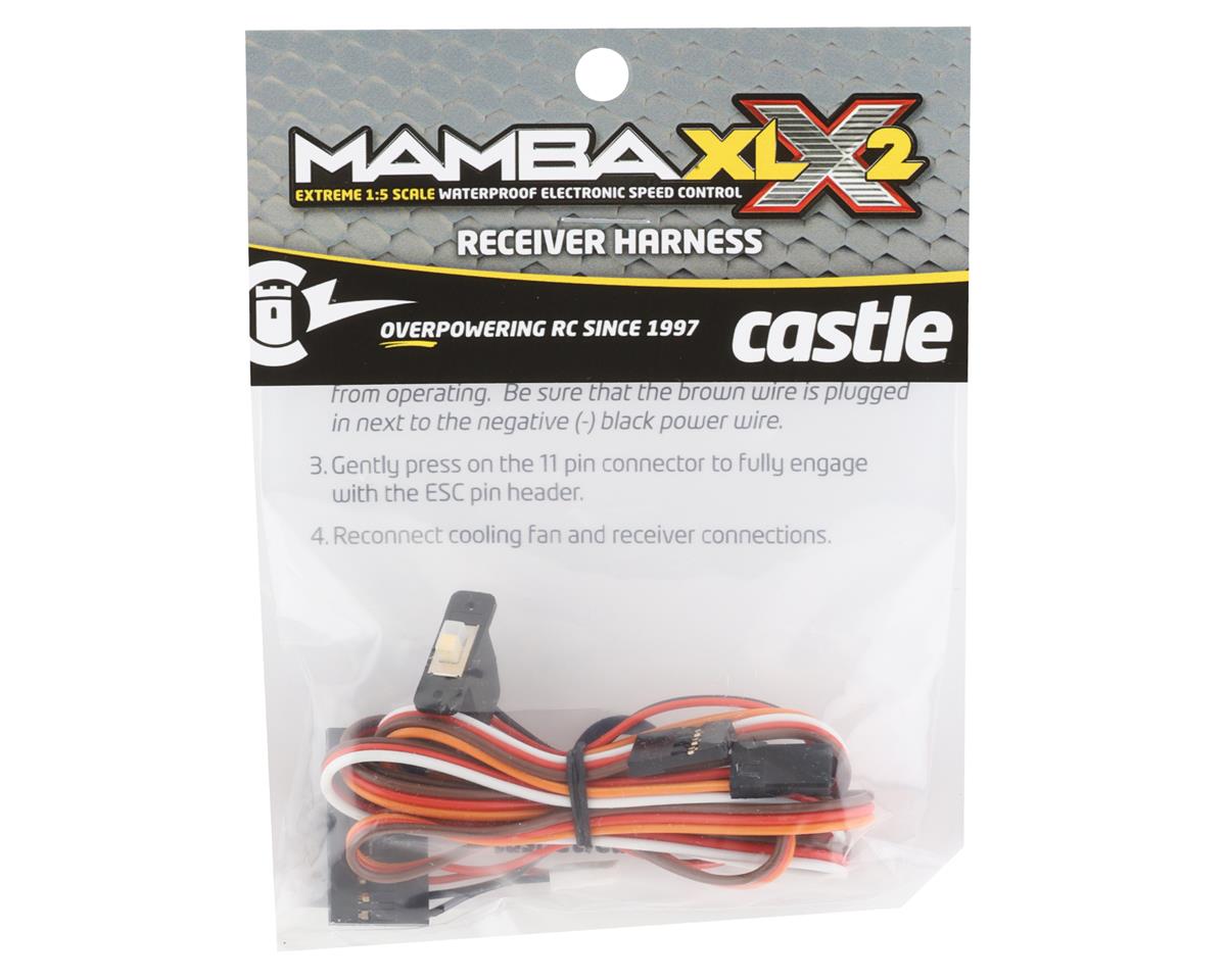 Castle Creations 011-0157-00 Harnais récepteur Mamba XLX 2 avec interrupteur